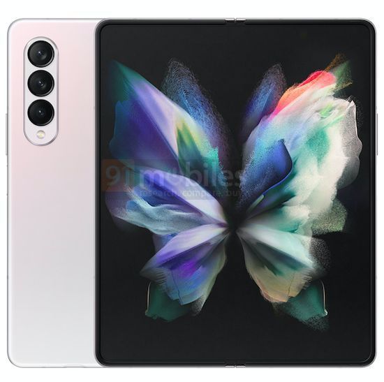 Alleged official renders of Samsung Galaxy Z Fold 3