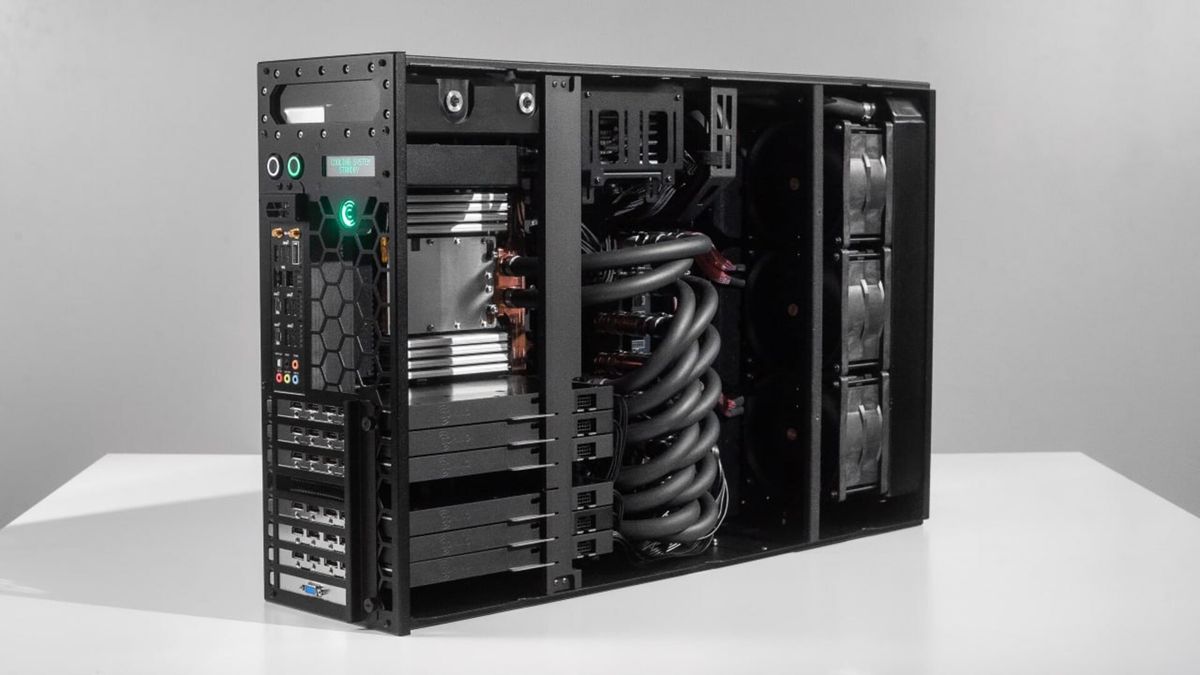 Comino groups up with Puget programs so you should buy silent dual-CPU, 8-GPU rack workstations for less expensive