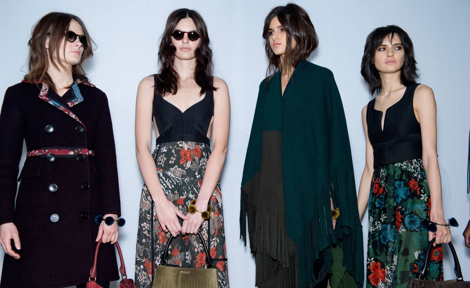 Christopher Bailey's bohemian Seventies sojourn saw fringe and mirrors patchworking his arts and crafts collection, which included pom pom bracelets that adorned his models' wrists