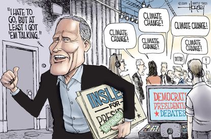 Political Cartoon Jay Inslee Climate Change 2020 Democratic Candidates