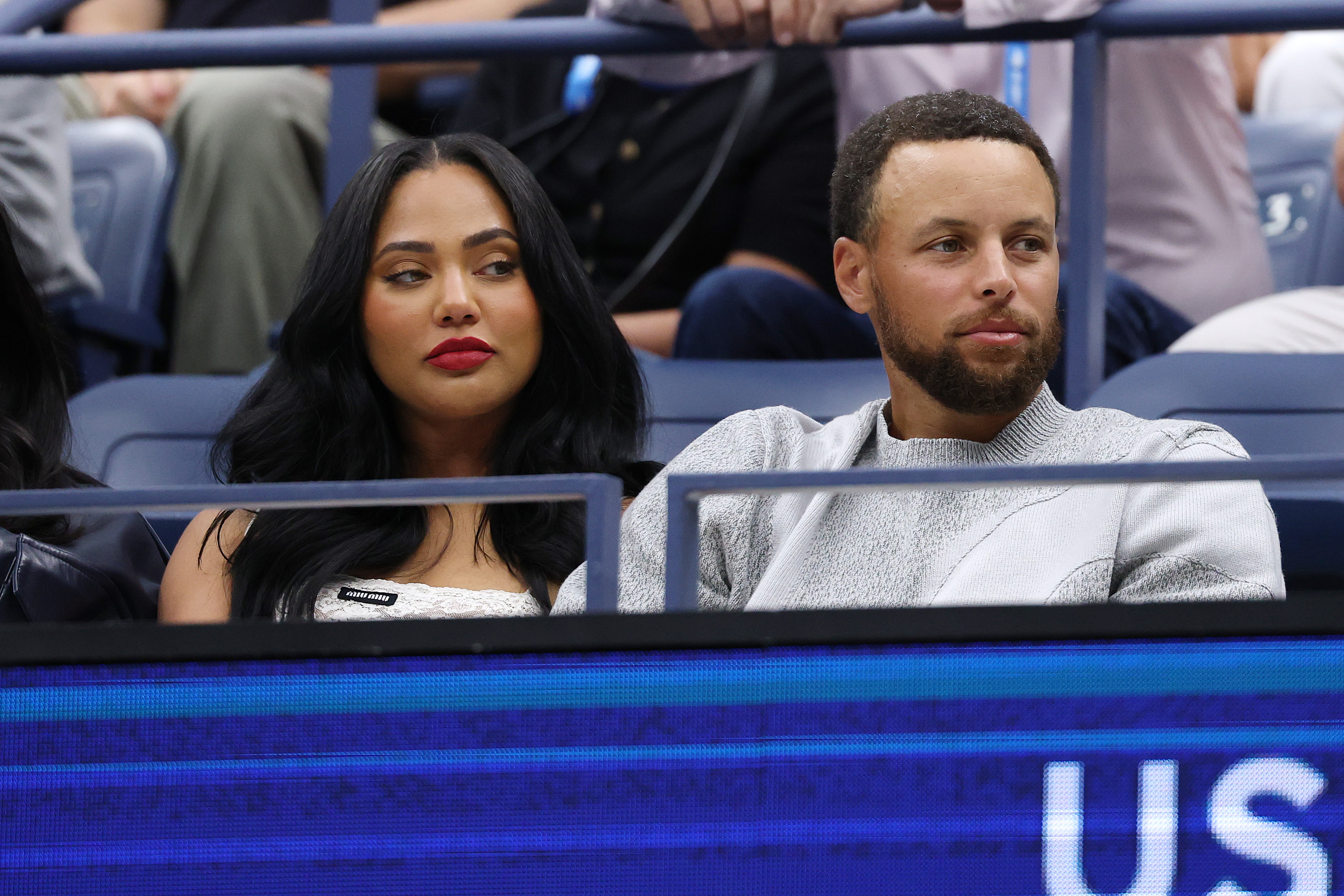 steph curry and ayesha curry at the US open
