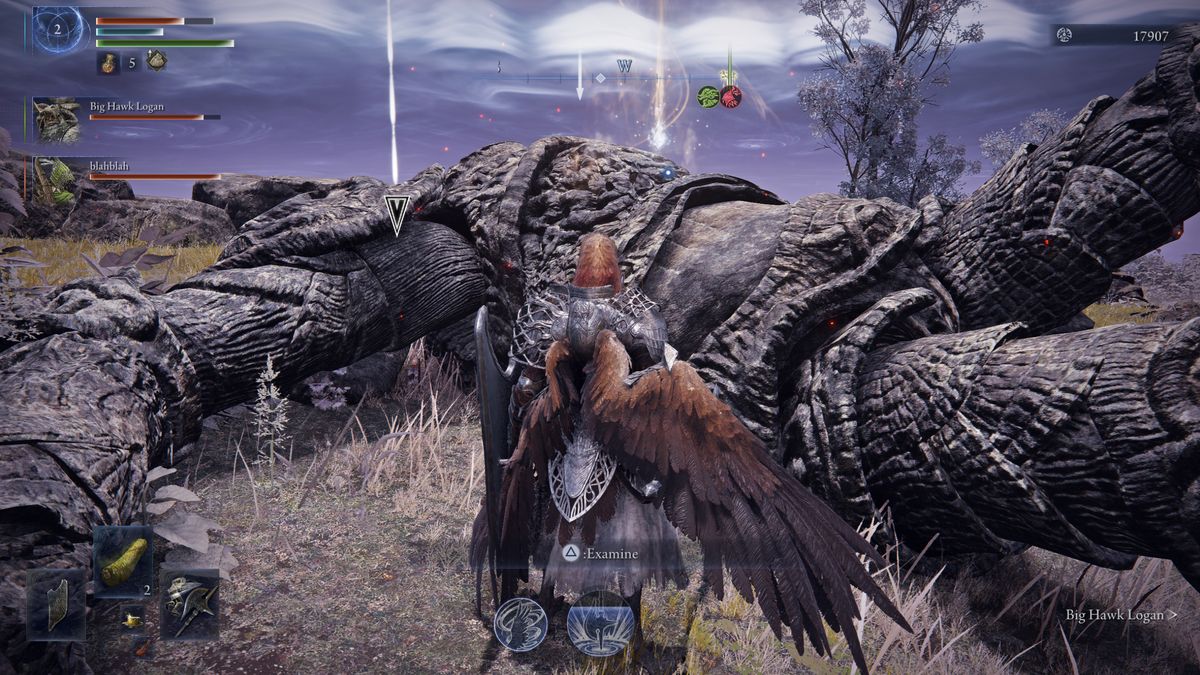 Elden Ring Nightreign Guardian Golem: The Cracked Golem miniboss laying on the ground inactive.