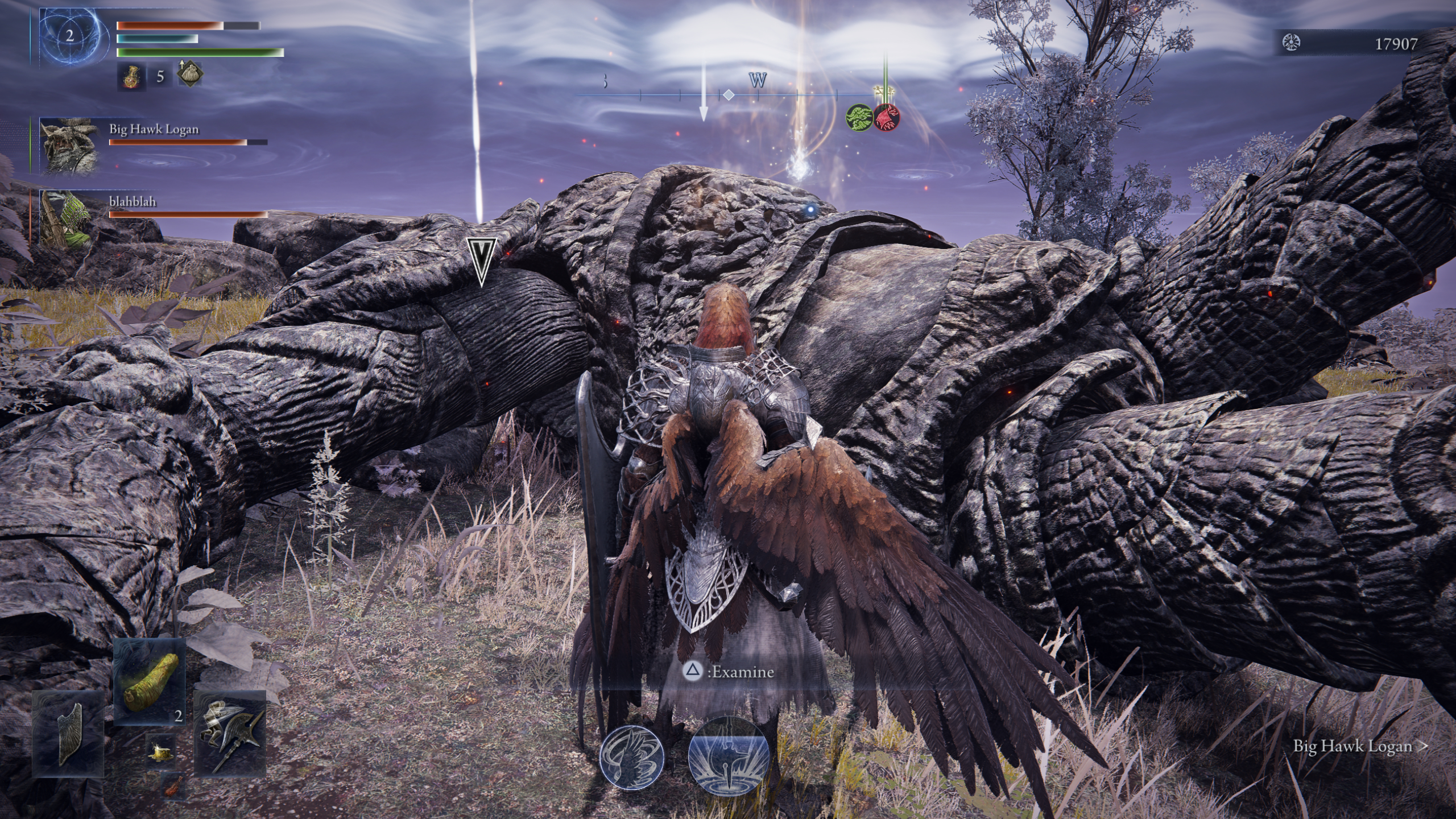 Elden Ring Nightreign Guardian Golem: The Cracked Golem miniboss laying on the ground inactive.