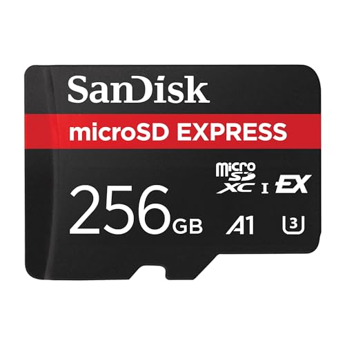 Sandisk Microsd Express Card 256gb - Works With Nintendo Switch™ 2 (up to 880mb/s Read, Up to 650mb/s Write, 210mb/s Sustained Write, Sandisk Quickflow Technology, Thermadapt, Uhs-I, U3, C10)