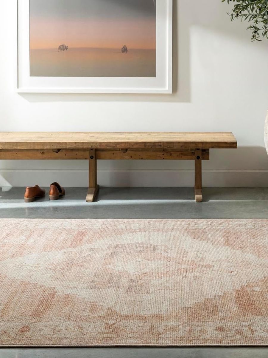 Livabliss, Livabliss X Becki Owens Luca Medallion Area Rug, 6'7" X 9', Dusty Pink