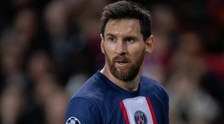 PSG forward Lionel Messi looks on during the UEFA Champions League match between PSG and Maccabi Haifa on 25 October, 2022 at the Parc des Princes, Paris, France