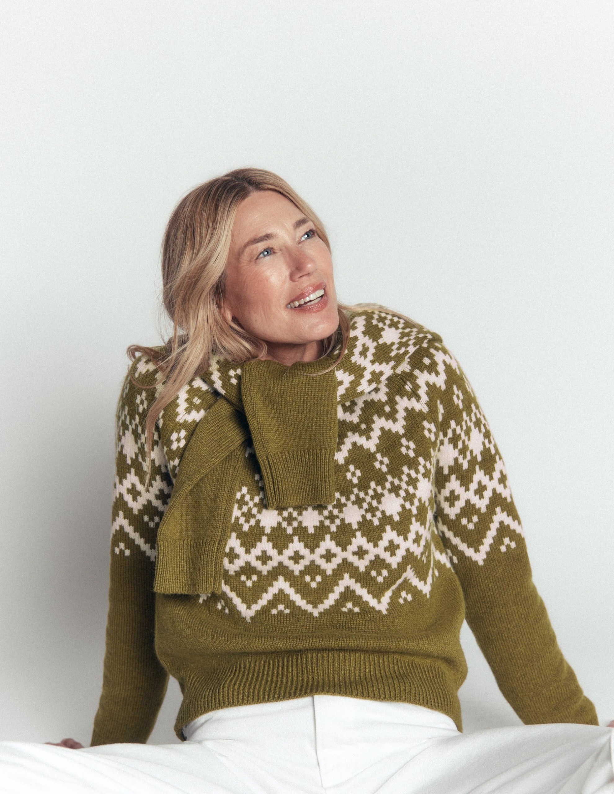 Boden, Mae Fair Isle Knitted Sweater-Cross Country