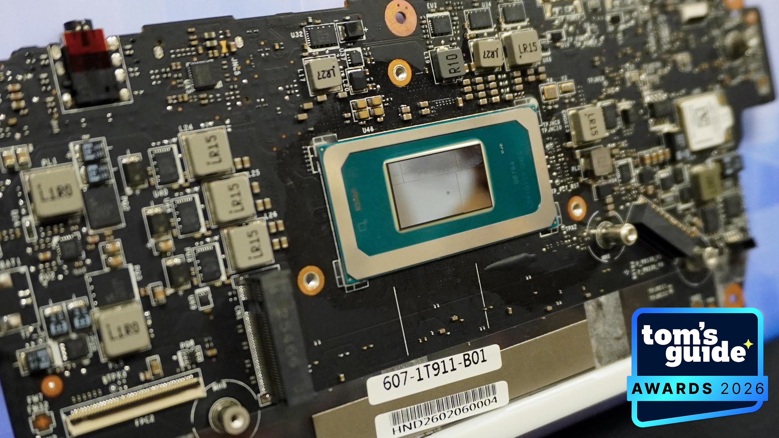 An Intel Arc G3 Extreme chip with a TG Awards 2026 badge