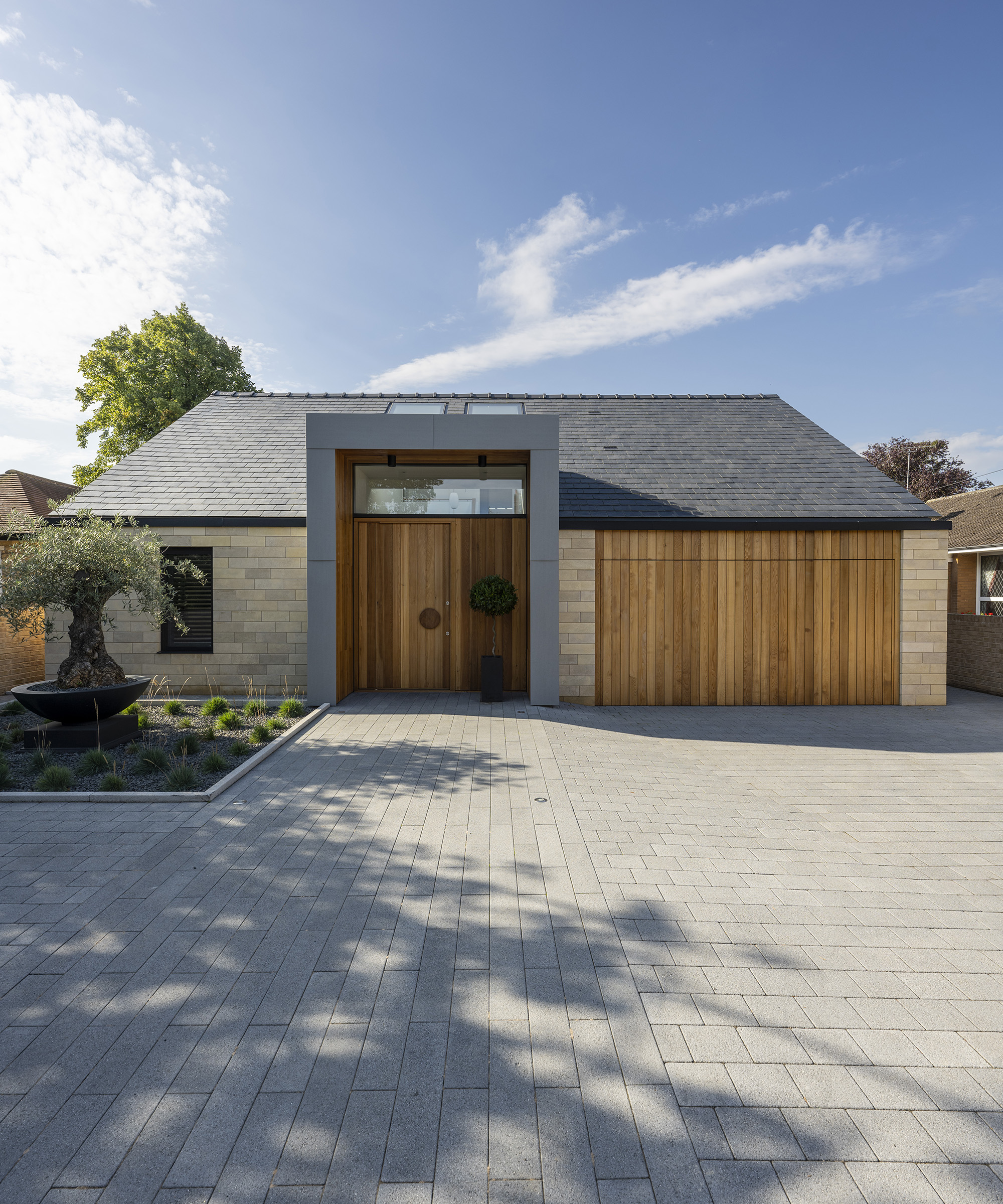 View of the exterior of a bungalow renovation