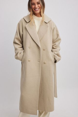 NA-KD, Classic Wool Blend Belted Coat