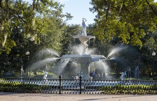 A fountain at Forsyth Park in Savannah, Georgia
