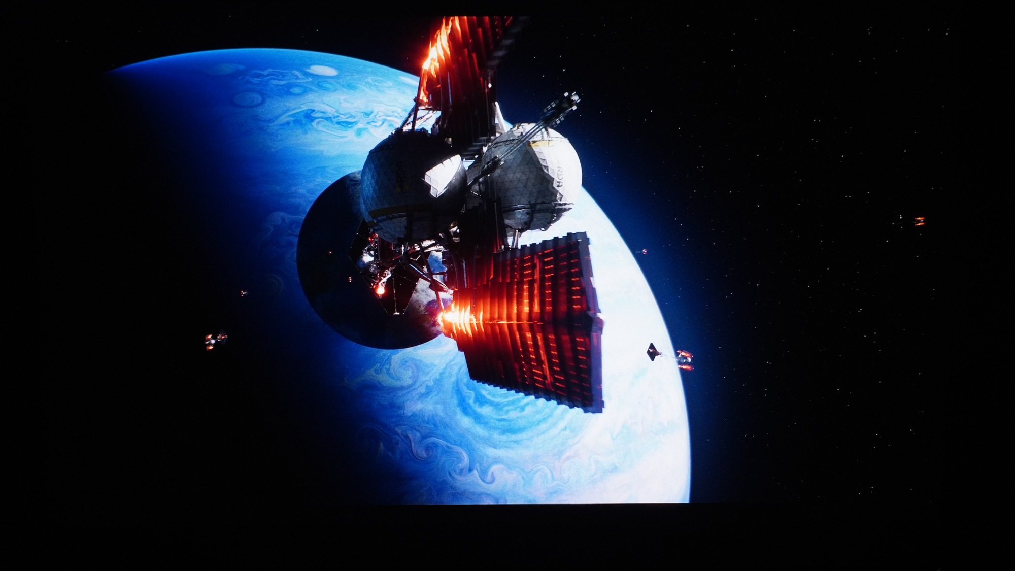 A screen projected from the Hisense XR10 projector