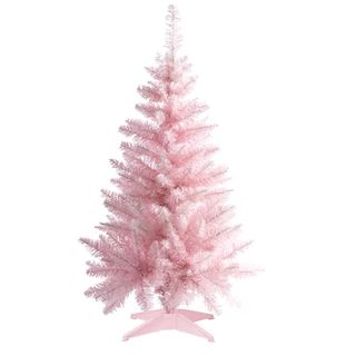 Small Christmas Tree 4ft Artificial Mini Xmas Tree for Holiday House Decor, Cherry Blossom Pink