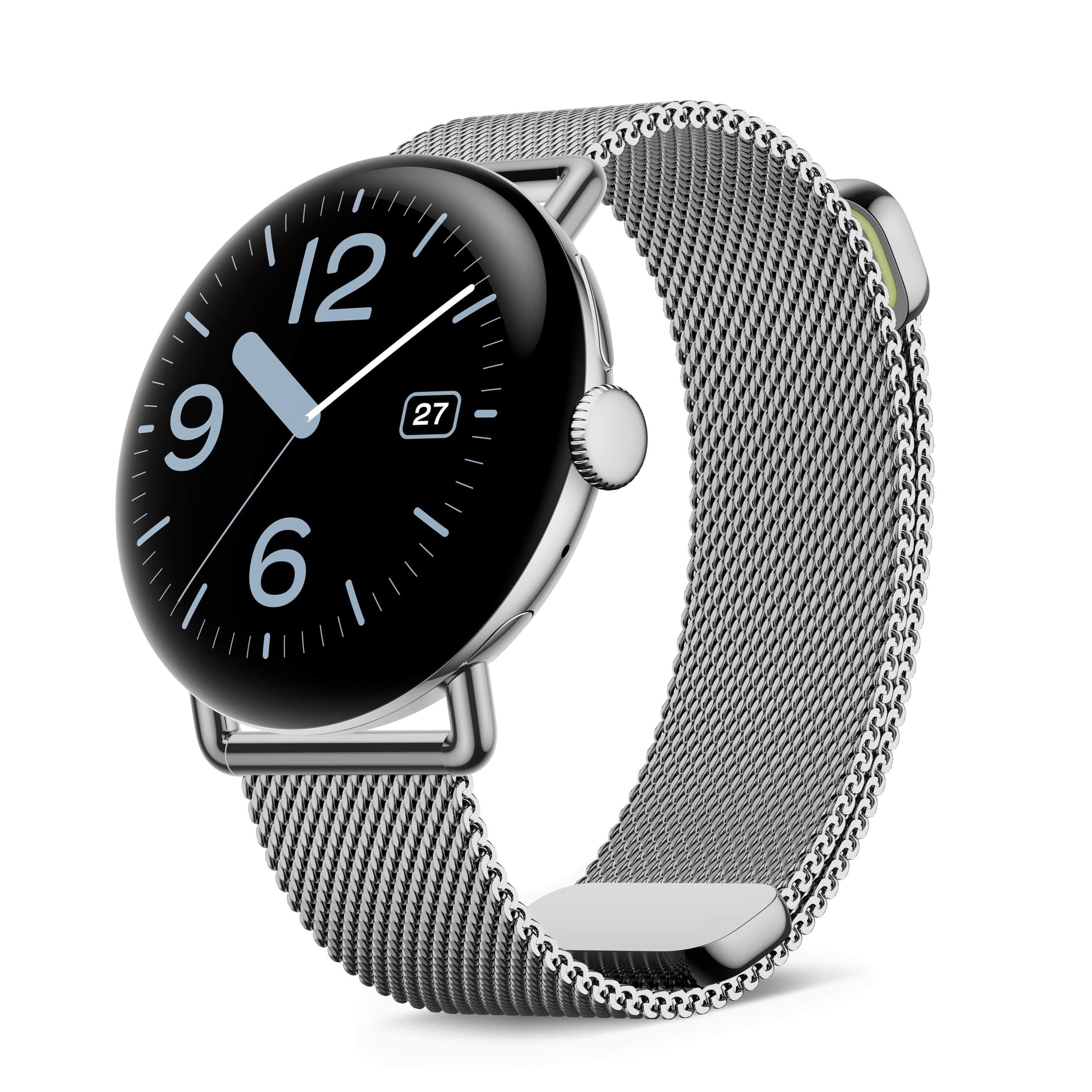 Google Pixel Watch 4 with Metal Mesh Band
