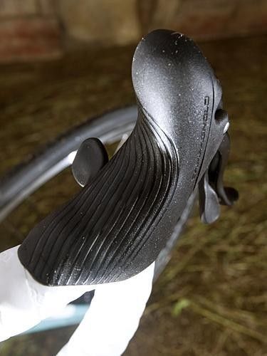 The heavily textured rubber hoods