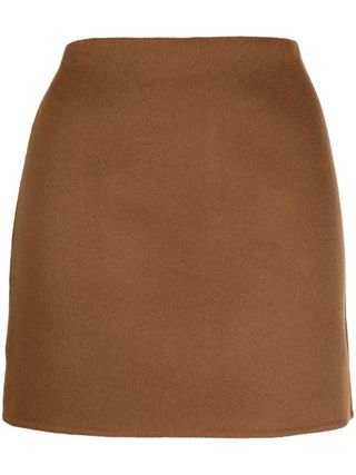 Melton virgin wool skirt