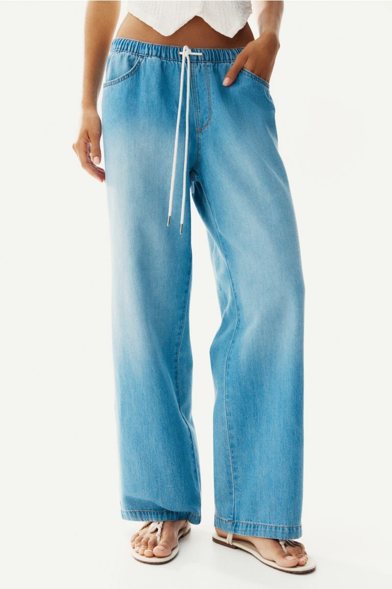 Denim Drawstring Pants