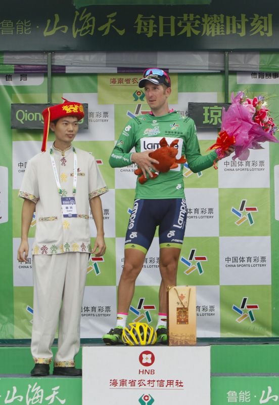 Sacha Modolo in the green jersey.