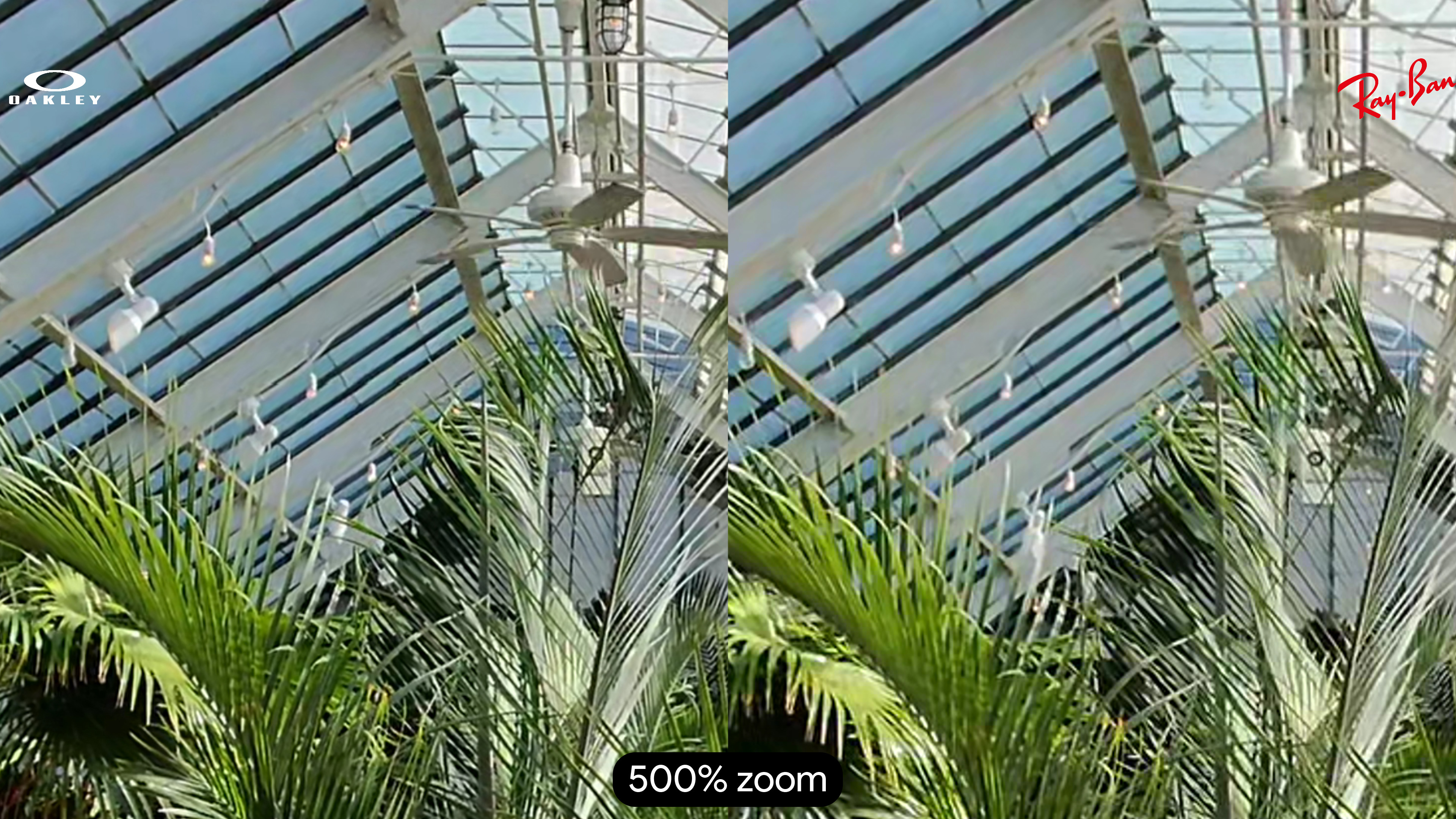 Comparing video quality between Oakley Meta HSTN Smart Glasses and Ray-Ban Meta Smart glasses by zooming in 500%