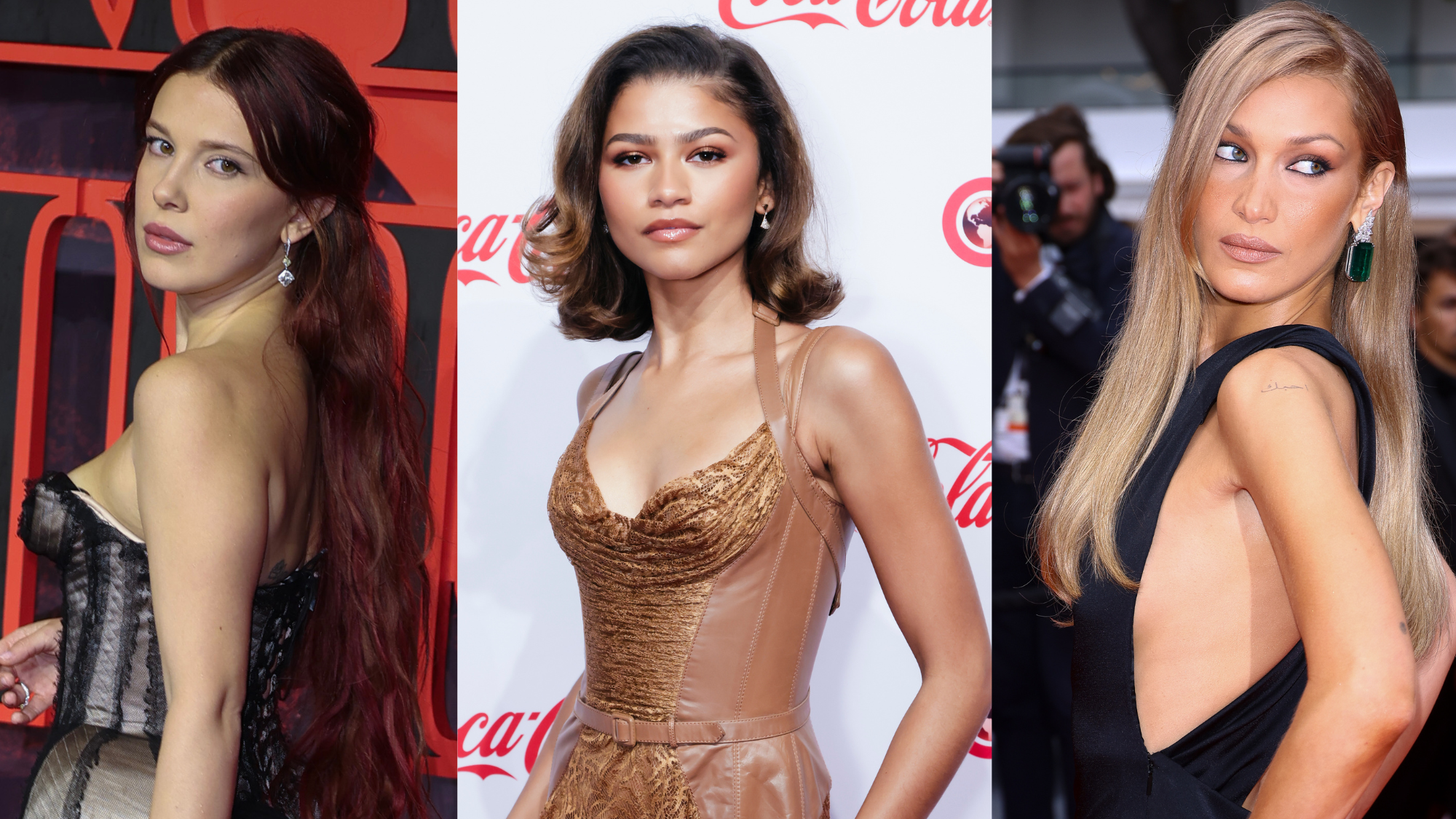 Millie Bobbi Brown; Zendaya; Bella Hadid