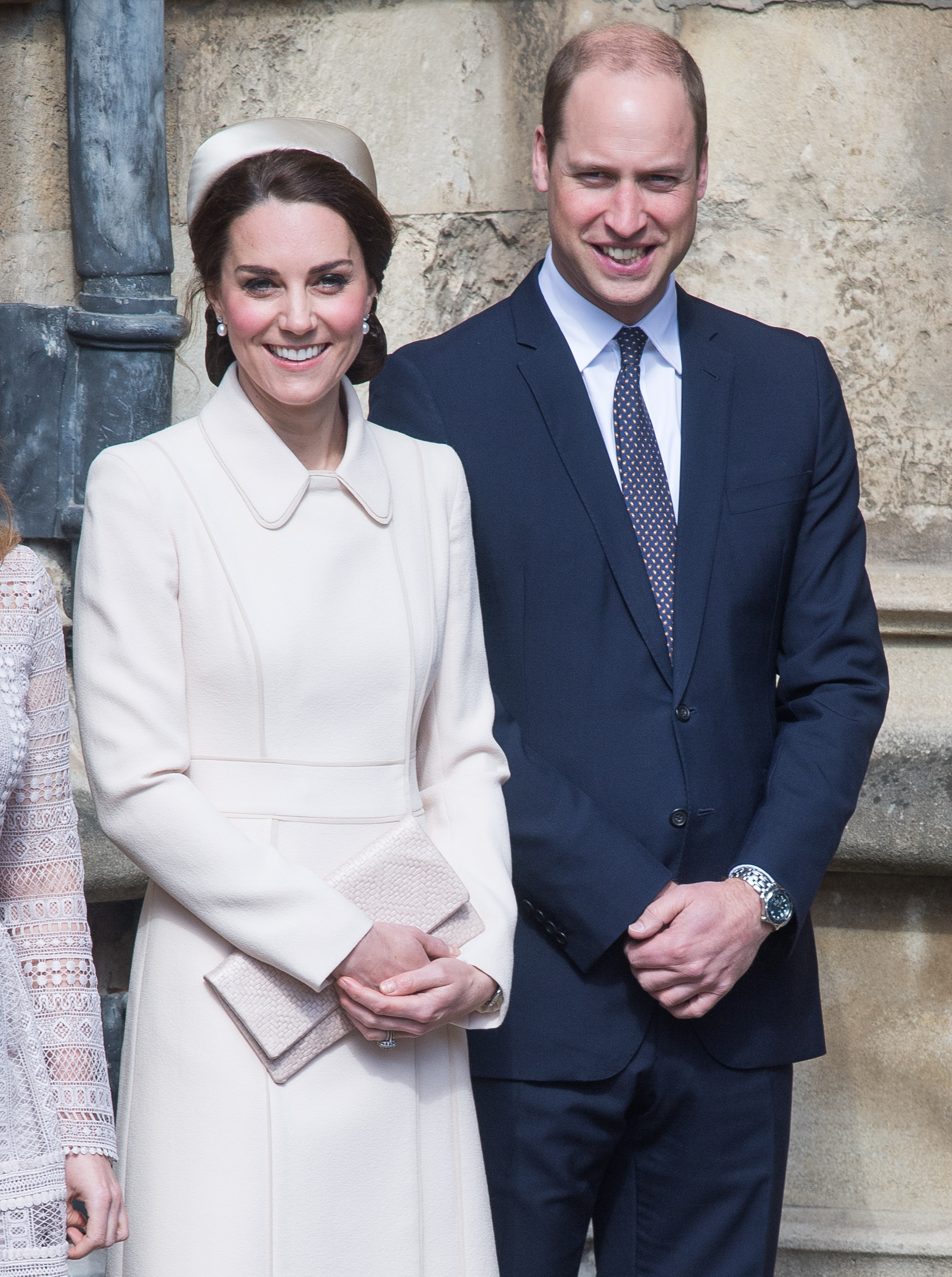 Catherine, Duchess of Cambridge and Prince William attend Easter Day Service at St George&amp;amp;apos;s Chapel on April 16, 2017 in Windsor, England. (Photo by Samir Hussein/Samir Hussein/WireImage)