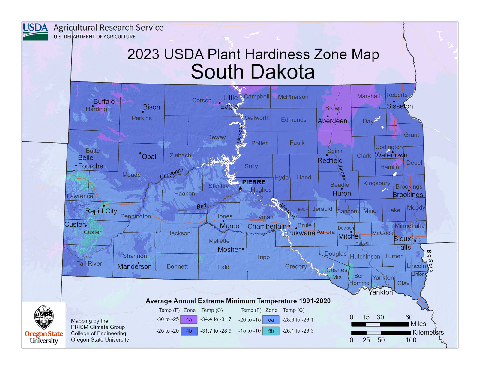 USDA Map Of South Dakota Plant Zones Gardening Know How
