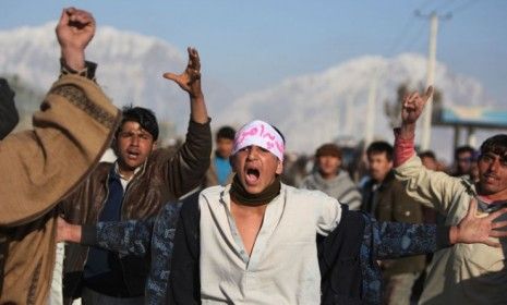 Afghan protesters