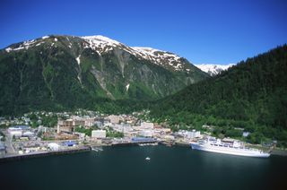 Juneau, Alaska, with Mount Roberts in the background