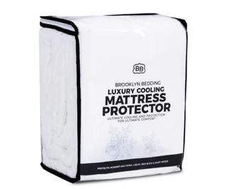 Brooklyn Bedding Luxury Cooling Mattress Protector against a white background.