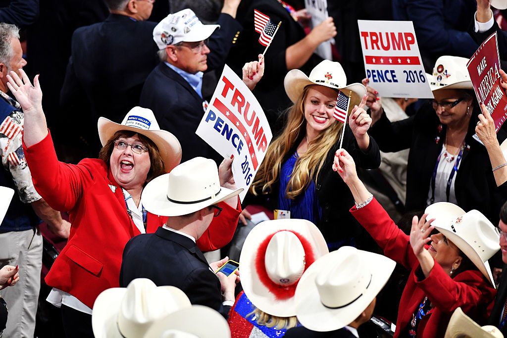 Republicans dance at the Republican National Convention in Cleveland