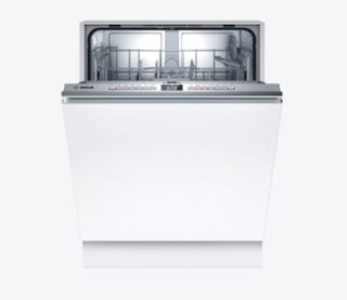 A white Bosch dishwasher