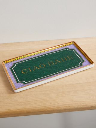 Gold-Plated Porcelain Tray