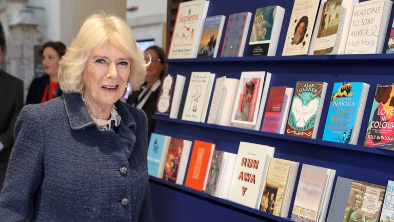 Camilla reads to her grandchildren to pass on her love of reading
