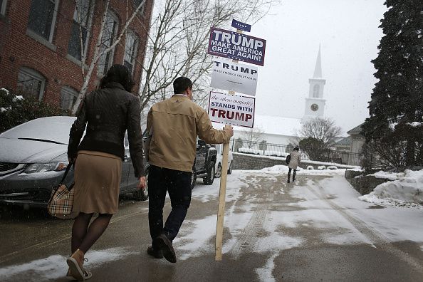 Trump supporters in New Hampshire.