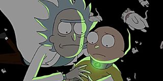 Rick saves Morty in Rick and Morty.