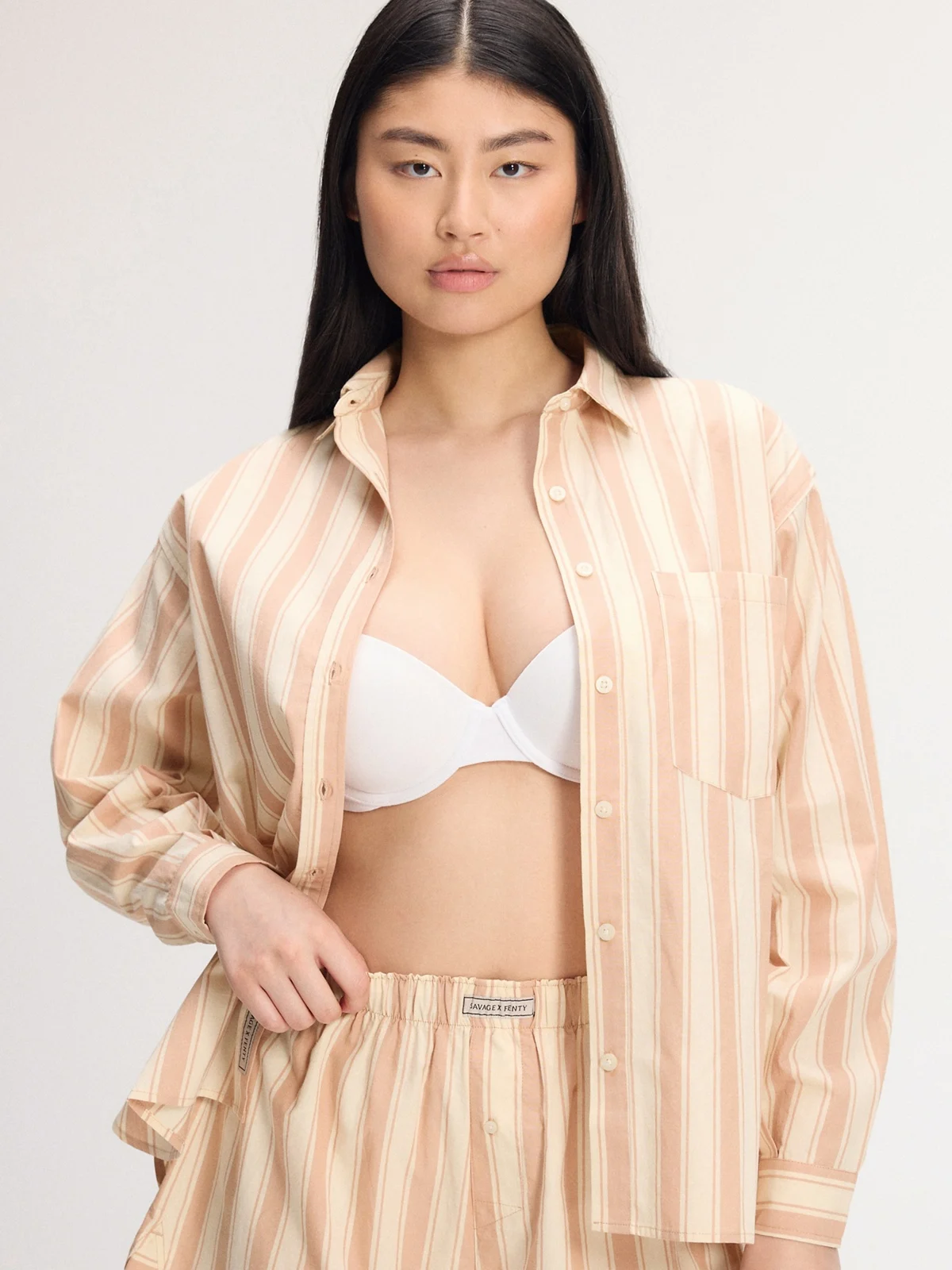Savage x Fenty, Kickback Casuals Sleep Button-Down Shirt