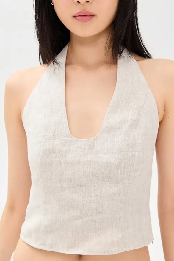 Reformation Sasha Linen Top
