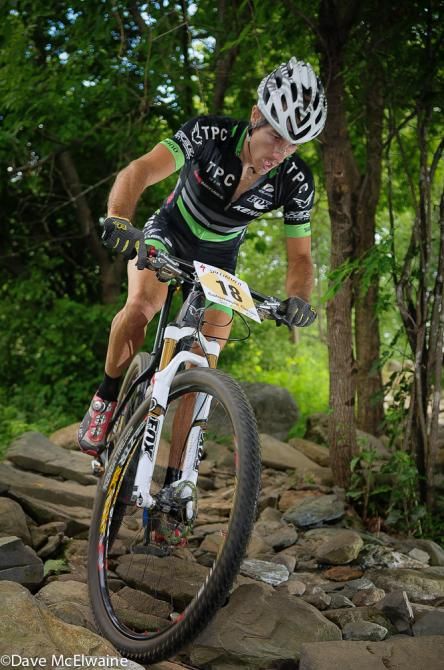 Ryan Woodall (Pros Closet) riding through the rock garden