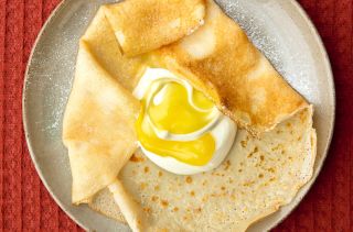 Lemon cheese pancakes