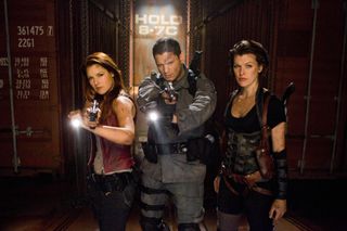 Ali Larter with Wentworth Miller and Milla Jovovich in Resident Evil: Afterlife.