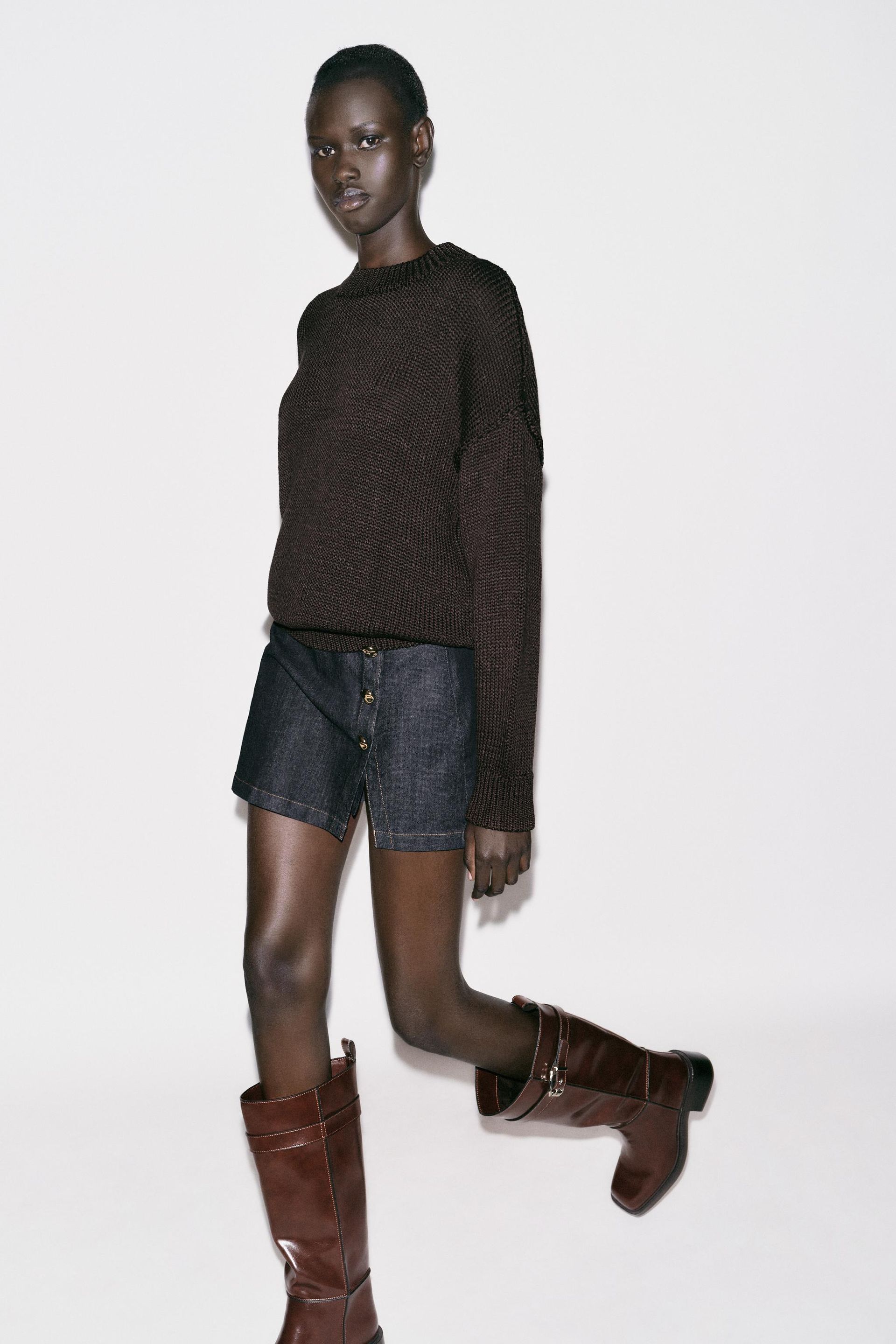 Button Wrap Skort