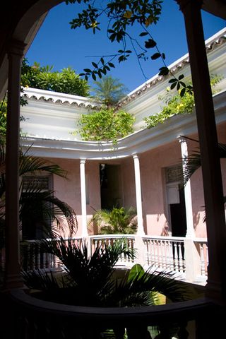 Hotel La Passion courtyard interior