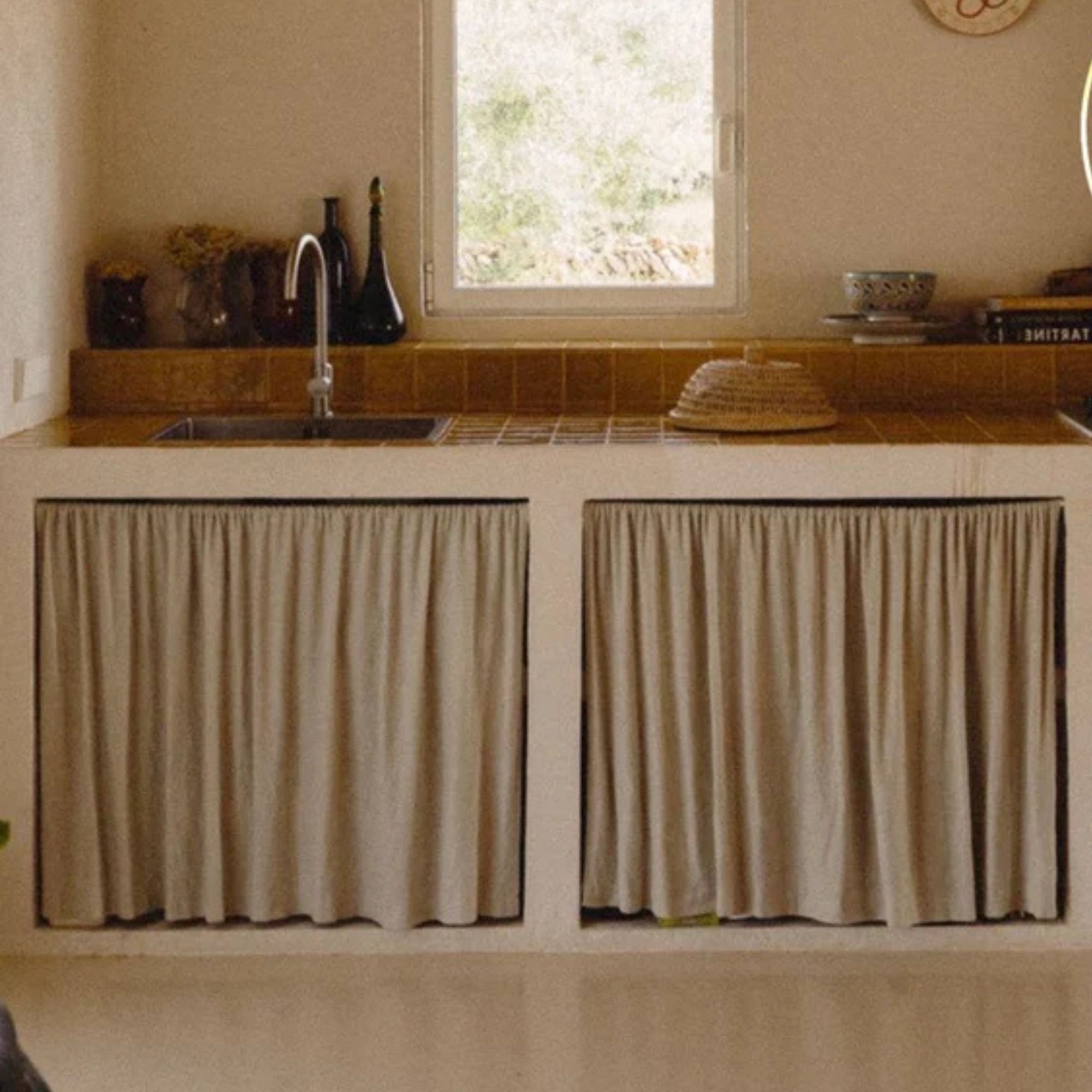 Linen Cabinet Curtains