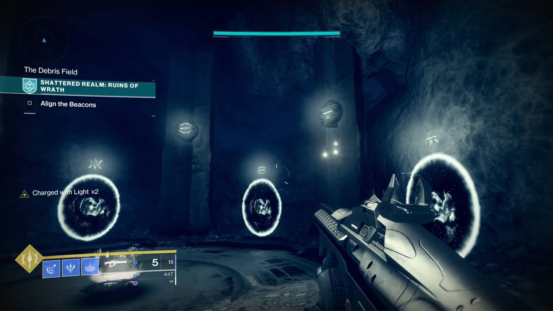 Destiny 2 season of the lost shattered realm ascendant mystery chest ruins of wrath starting area with five portals