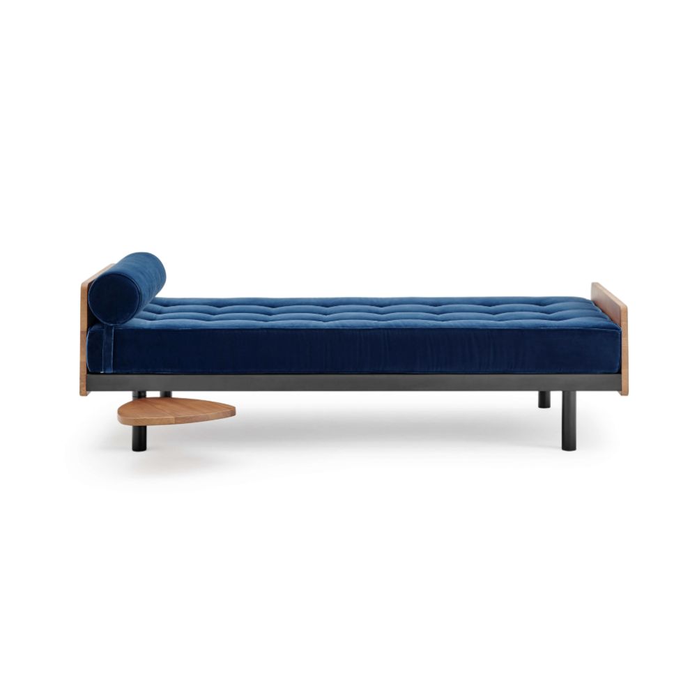 Blue mid-century style daybed