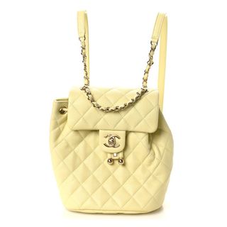 Chanel Caviar Quilted Mini Urban Spirit Backpack Light Yellow