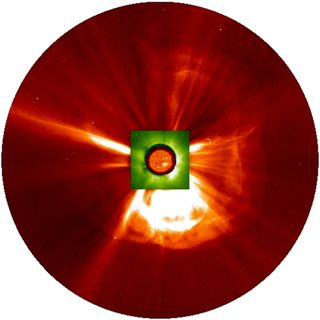 Two Coronal Mass Ejections Collide Near Sun