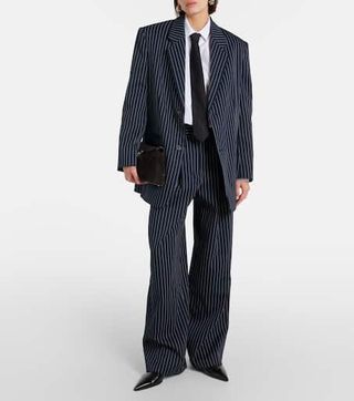 Aiden Pinstripe Twill Blazer