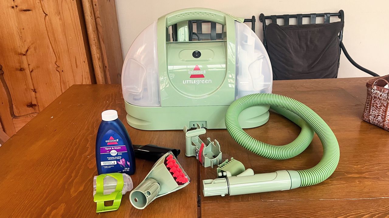 Bissell Little Green Multi-Purpose being tested in writer's home