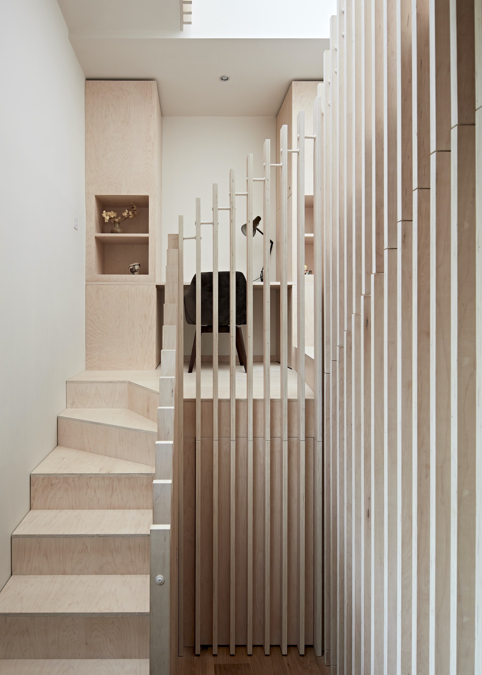 staircase in birch ply wood